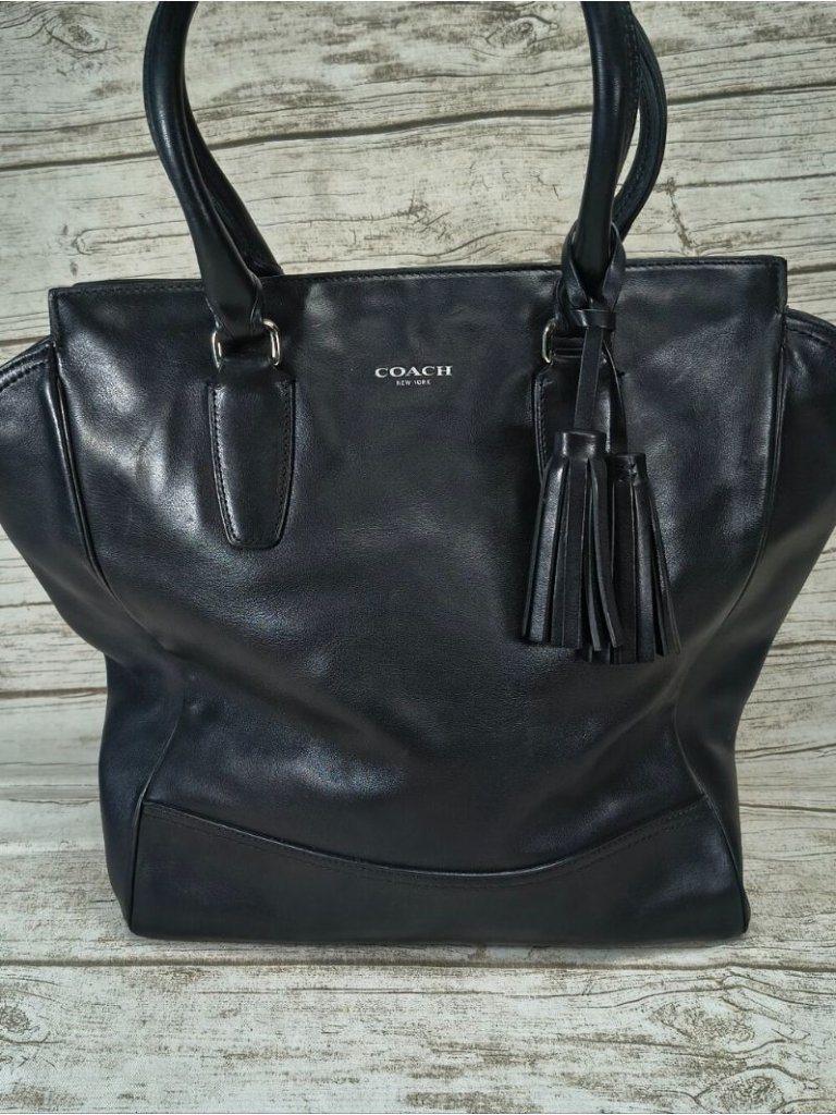 Coach Legacy Leather Tanner Black Large Tote Bag